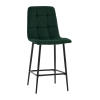 Стул полубарный Одди велюр темно-зеленый