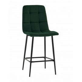 Стул полубарный Одди велюр темно-зеленый