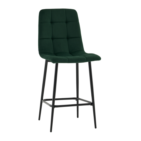 Стул полубарный Одди велюр темно-зеленый
