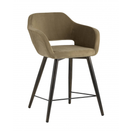 Стул полубарный Саймон велюр капучино