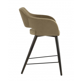 Стул полубарный Саймон велюр капучино