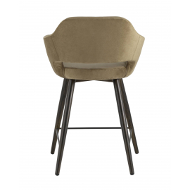 Стул полубарный Саймон велюр капучино