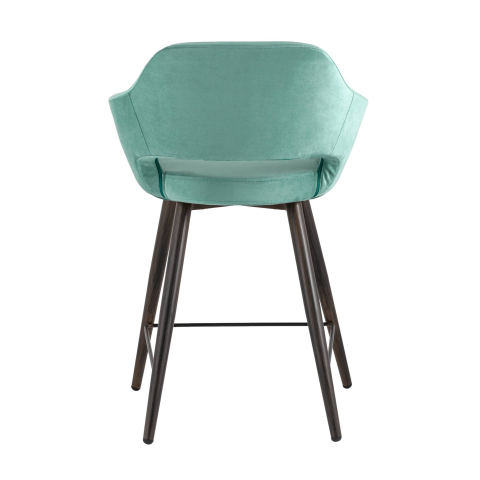 Стул полубарный Саймон велюр морской