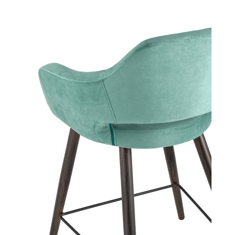 Стул полубарный Саймон велюр морской