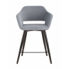 Стул полубарный Саймон велюр серый