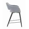 Стул полубарный Саймон велюр серый