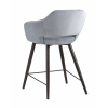 Стул полубарный Саймон велюр серый