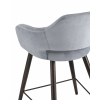Стул полубарный Саймон велюр серый