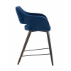 Стул полубарный Саймон велюр тёмно-синий