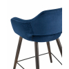 Стул полубарный Саймон велюр тёмно-синий