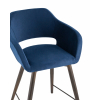 Стул полубарный Саймон велюр тёмно-синий
