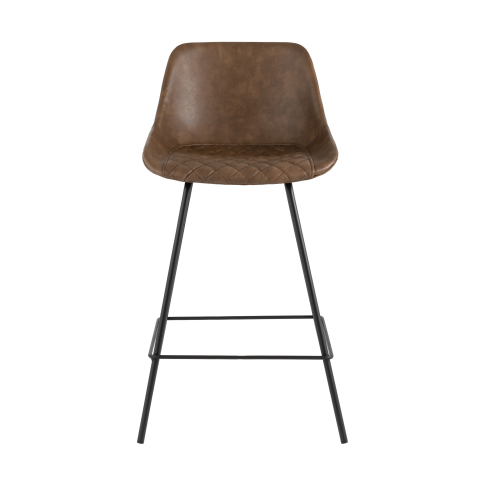 Стул полубарный TEXAS экокожа коричневый
