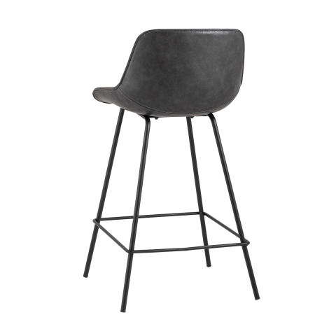 Стул полубарный TEXAS, экокожа, серый 2 шт