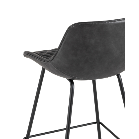 Стул полубарный TEXAS, экокожа, серый 2 шт