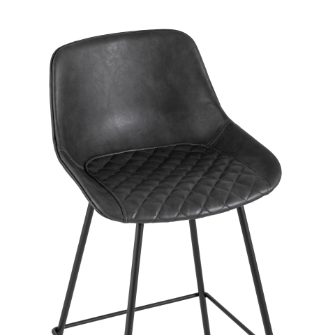 Стул полубарный TEXAS, экокожа, серый 2 шт