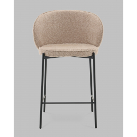 Стул полубарный Тисдейл букле бежевый