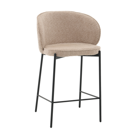 Стул полубарный Тисдейл букле бежевый