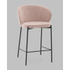 Стул полубарный Тисдейл букле розово-персиковый