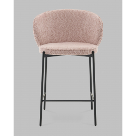Стул полубарный Тисдейл букле розово-персиковый