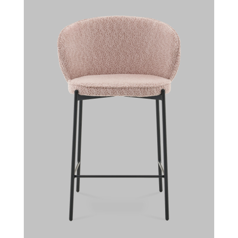 Стул полубарный Тисдейл букле розово-персиковый