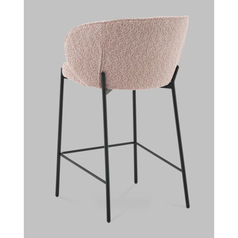 Стул полубарный Тисдейл букле розово-персиковый