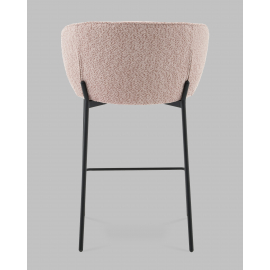 Стул полубарный Тисдейл букле розово-персиковый