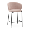Стул полубарный Тисдейл букле розово-персиковый