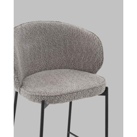 Стул полубарный Тисдейл букле серый