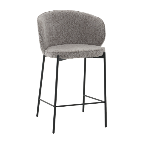Стул полубарный Тисдейл букле серый