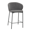 Стул полубарный Тисдейл букле темно-серый