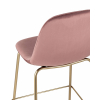 Стул полубарный Валенсия велюр розовый золотые ножки