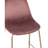 Стул полубарный Валенсия велюр розовый золотые ножки