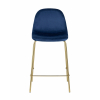 Стул полубарный Валенсия велюр синий золотые ножки