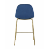 Стул полубарный Валенсия велюр синий золотые ножки