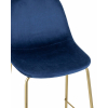 Стул полубарный Валенсия велюр синий золотые ножки