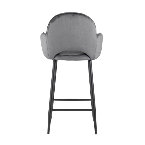 Стул полубарный Венера диамант велюр серый