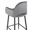 Стул полубарный Венера диамант велюр серый