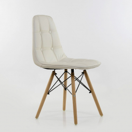 Мягкий стул Eames Soft белый экокожа