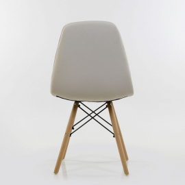 Мягкий стул Eames Soft белый экокожа
