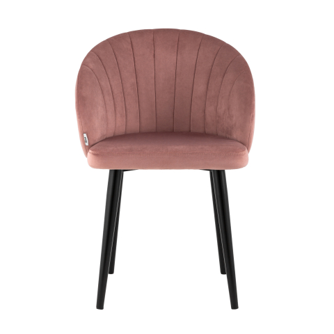 Стул с подлокотниками Брюссель велюр пыльно-розовый