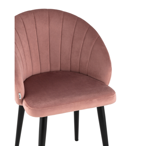 Стул с подлокотниками Брюссель велюр пыльно-розовый