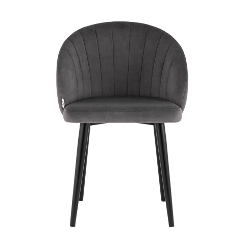 Стул с подлокотниками Брюссель велюр тёмно-серый