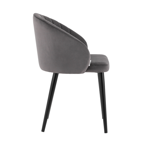 Стул с подлокотниками Брюссель велюр тёмно-серый