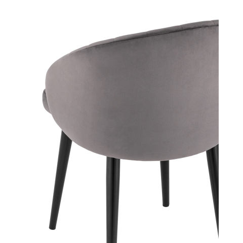 Стул с подлокотниками Брюссель велюр тёмно-серый