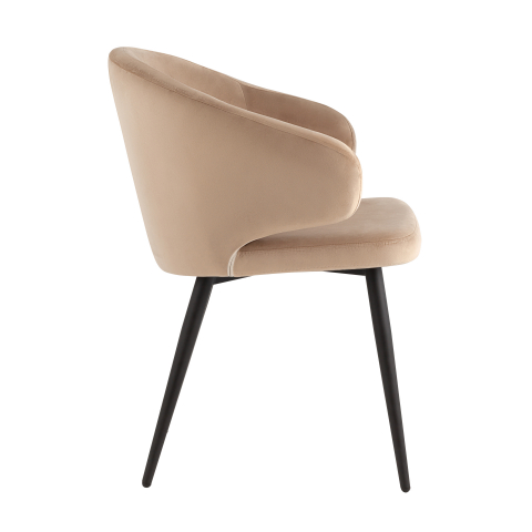 Стул с подлокотниками Codo велюр капучино