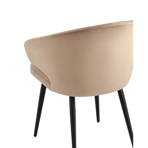 Стул с подлокотниками Codo велюр капучино