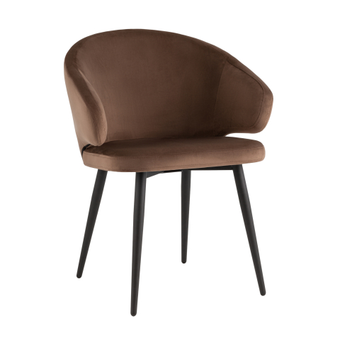 Стул с подлокотниками Codo велюр коричневый
