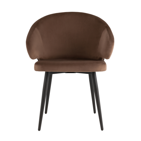 Стул с подлокотниками Codo велюр коричневый