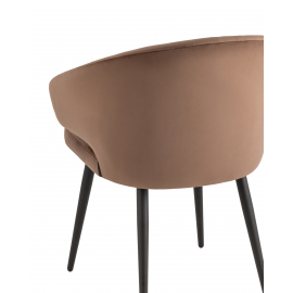 Стул с подлокотниками Codo велюр коричневый