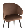 Стул с подлокотниками Codo велюр коричневый